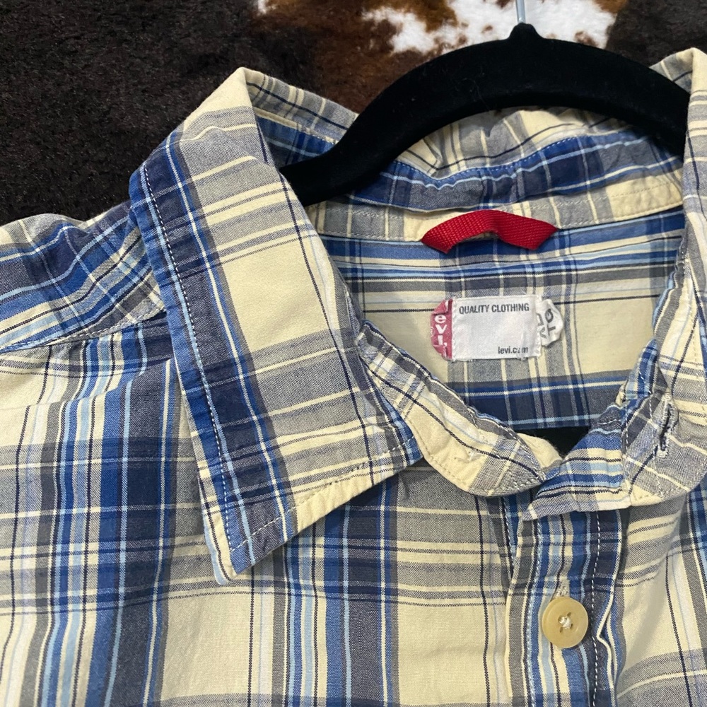 Vintage Levi’s Plaid Rework Crop - Picture 2 of 3
